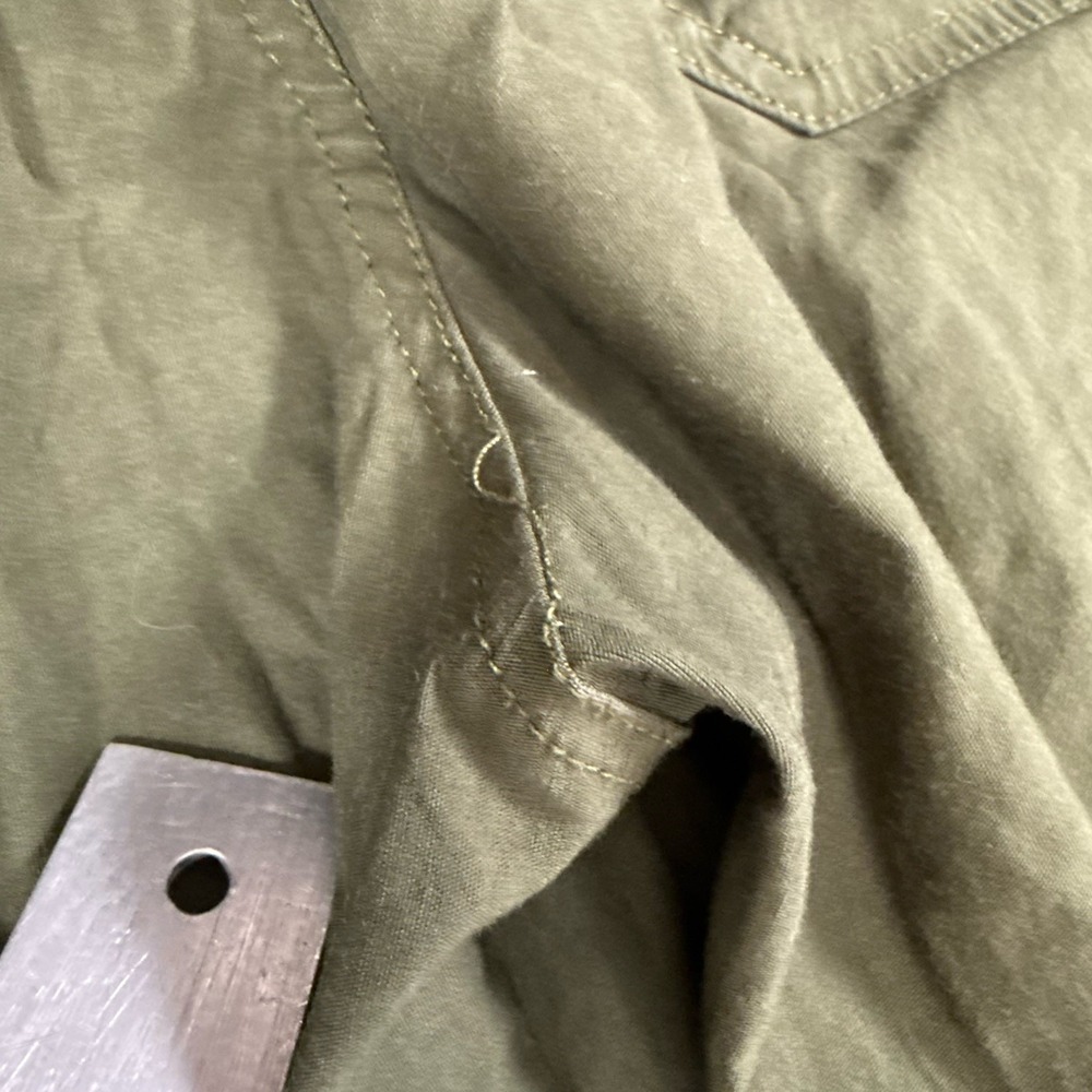 Anthropologie Maeve The Colette Pants Women 28 Green Linen Wide Leg Crop Beach - Picture 5 of 11